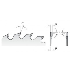 Scie circulaire HM D 165 F 20 Z 24 K 2.4-1.4