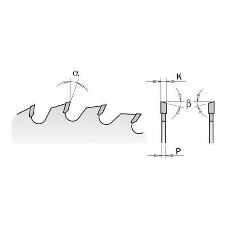 Sierra circular HM D 165 F 20 Z 24 K 2,4-1,4