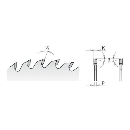 Scie circulaire HM D 315 F 30 Z 54N K 3,2-2,2