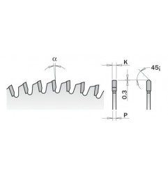 Piła tarczowa do aluminium HW D 250 F 30 Z 80 K 3,2-2,8 -6