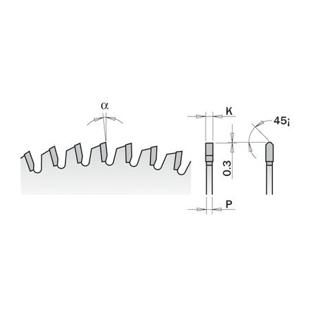 Piła tarczowa do aluminium HW D 250 F 30 Z 80 K 3,2-2,8 -6