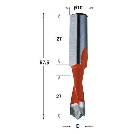 Wiertło NP HW D 10 I 27 L 57,5 S 10x25 lH XTREME-HW