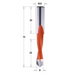 Bohrer NP HW D 6 I 35 L-70 S 10x30 LH