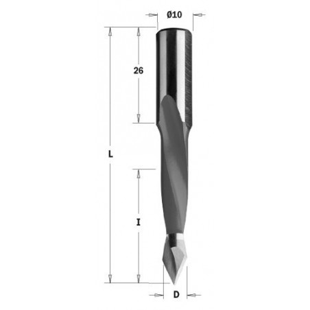 Wiertło HW P D 10 I 35 L 70 S 10x26 RH