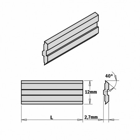 Nóż Centrolock 230.0x16.0x3.0 18% (T1) HSS