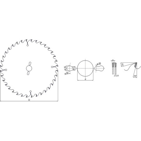 Scie circulaire WIRR-C 300x30x3.2x2.2 36 z.