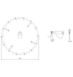 Scie circulaire WIRR-R 300x30x3.2x2.2 14 z.