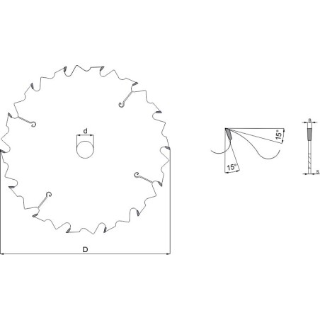 Scie circulaire WIRR-R 300x30x3.2x2.2 14 z.