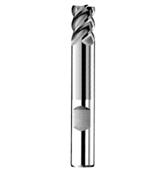 DIN 844- (A,B) K-M-NH 50° end mill, short center-cutting with straight parallel shank