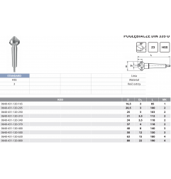 Pogłębiacz DIN 335-D 90 do metalu VHM HSS Z3