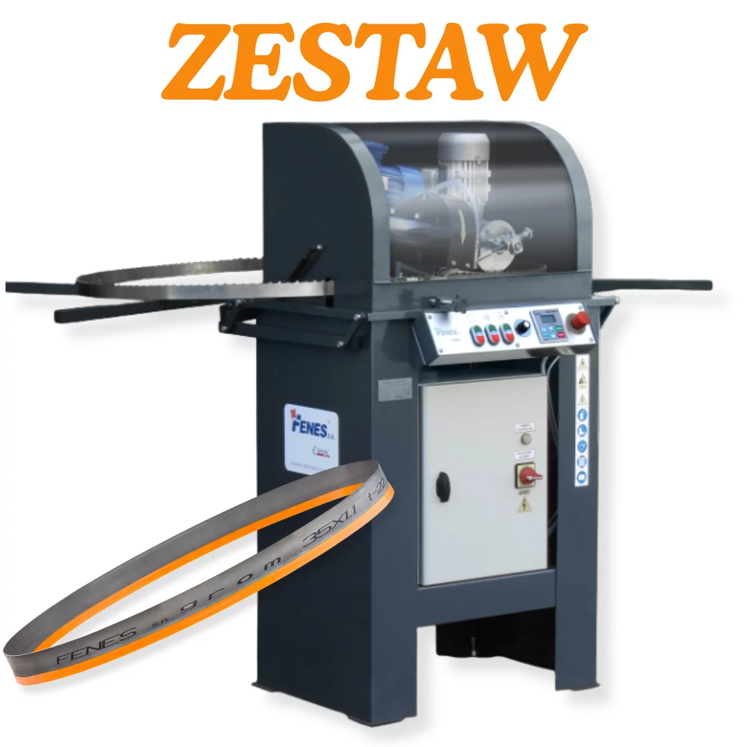 Ostrzarka do pił taśmowych OPT-60/400V + Grom 35 x 1,1 x 4000 ROH - 5szt. ZESTAW !