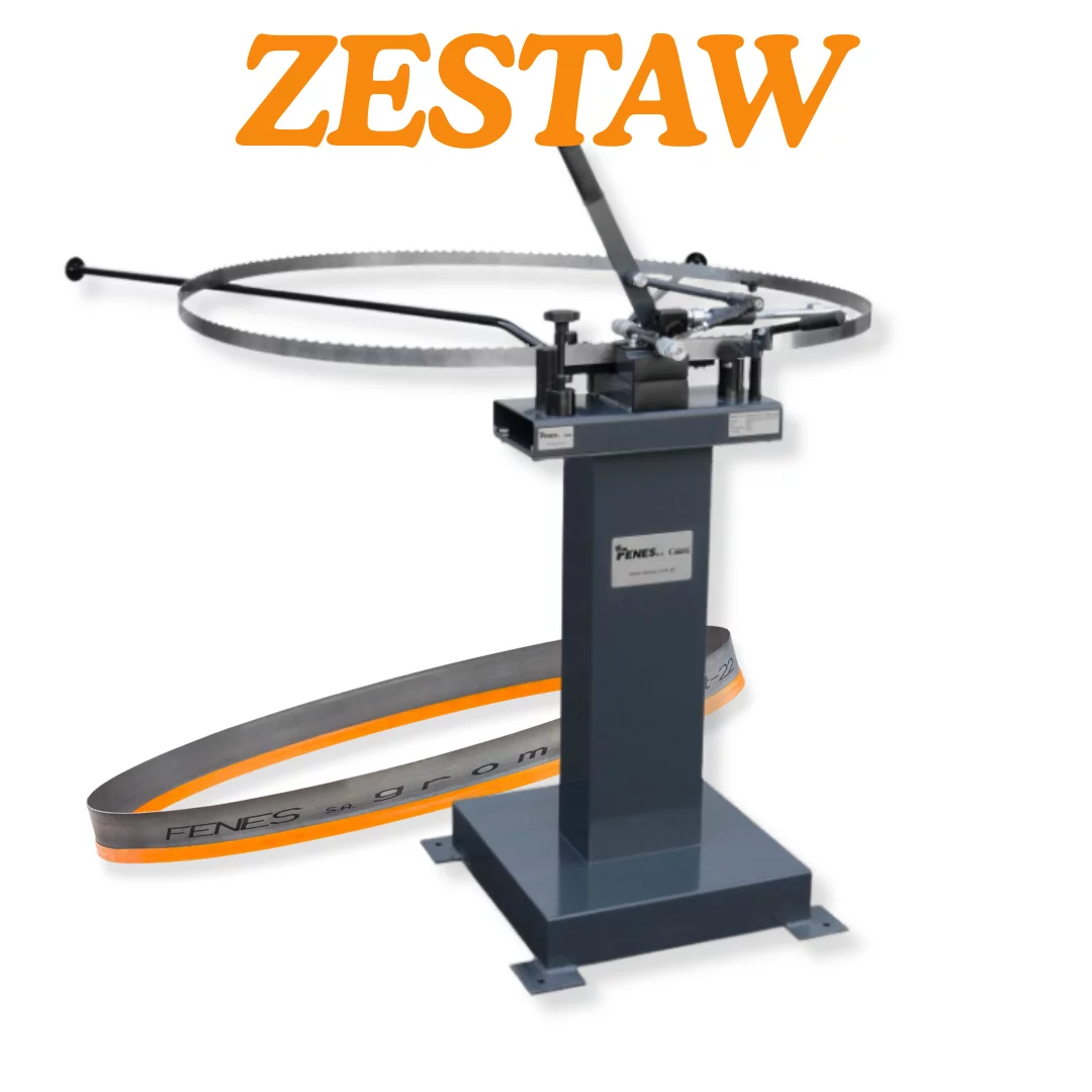Rozwieracz do pił taśmowych RPT-60 z podstawą + Piła taśmowe Fenes GROM 35 x 1,1 x 4000 ROH - 5szt. ZESTAW