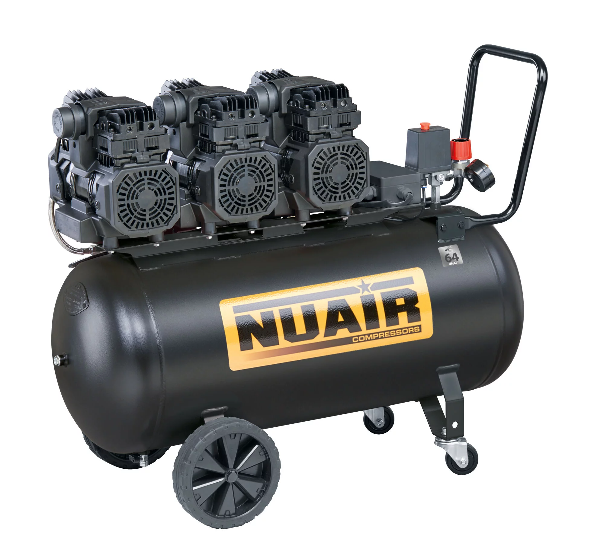 Kompresor bezolejowy tłokowy 100L 8 bar 3 kW 230V 330 l/min NuAir