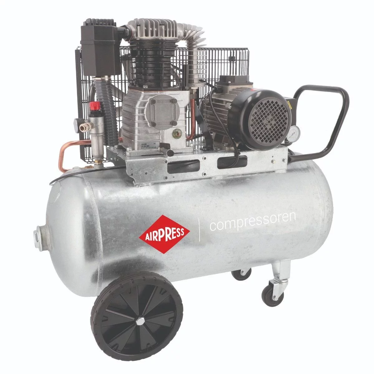 Kompresor dwutłokowy G 625-90 Pro 10 bar 4 KM/3 kW 400V 415 l/min 90 l galwanizowany Airpress