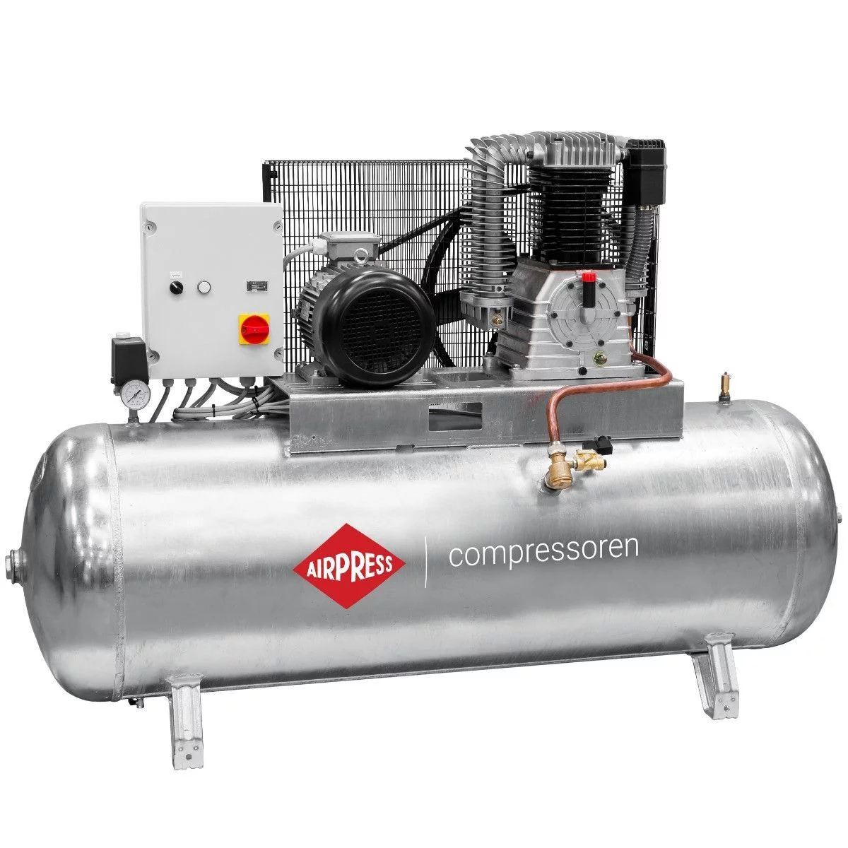 Kompresor dwutłokowy G 1500-500 SD Pro 14 bar 10 KM/7.5 kW 400V 596 l/min 500 l galwanizowany Airpress