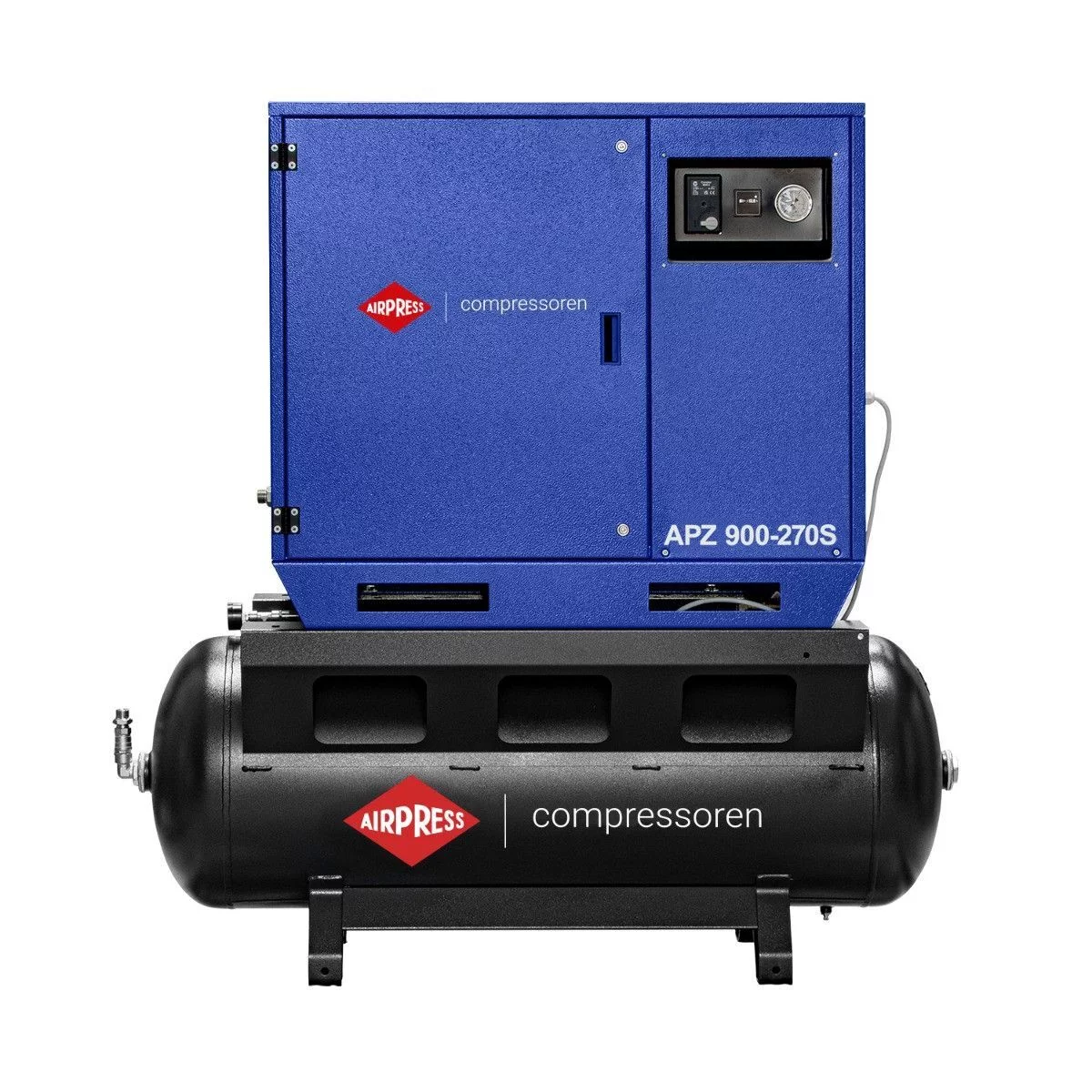 Cichy kompresor dwutłokowy APZ 900-270S 10 bar 7.5 KM/5.5 kW 611 l/min 270 l Airpress